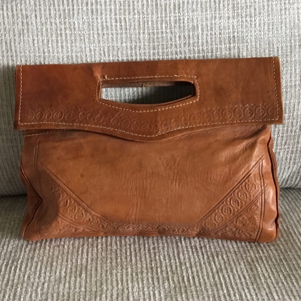 Brown Leather Women’s Clutch/Purse